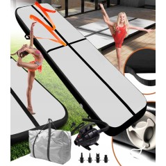 AIRTRACK 4 M CZARNY UDŹWIG 500KG ŚCIEŻKA AKROBATYCZNA MATA GIMNASTYCZNA
