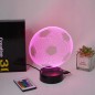 LAMPKA NOCNA LED PIŁKA NOŻNA BIURKOWA DLA DZIECKA NA BIURKO 3D RGB + PILOT