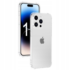 Etui Przezroczyste dla Apple iPhone 15 PRO + Szkło 9D