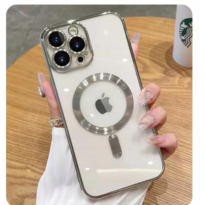 ETUI MAGSAFE DO IPHONE 14 PRO OBUDOWA CASE SREBRNY
