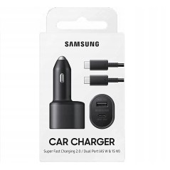 MOCNA ŁADOWARKA SAMOCHODOWA SAMSUNG 45w 15w 2XUSB