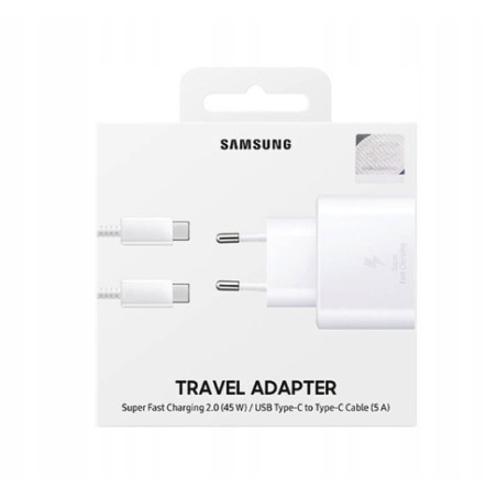 SAMSUNG Ładowarka ORYGINALNA 45W Kabel USB-C Biała